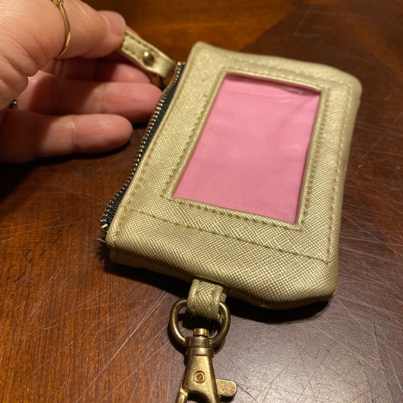 Scout Chic Gold Coin and Card Pouch with Pink Accent - Picture 5 of 5